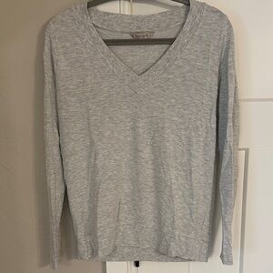 Banana Republic Light Gray V-Neck Top
